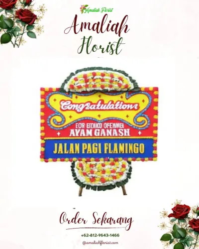 Bunga Papan Congratulation di Tembok Dukuh